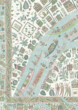 The Map Mini Pistachio Rose — Lewis & Wood tapet