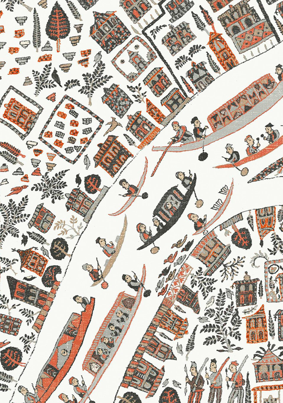 The Map Mini Satsuma Soot — Lewis & Wood tapet