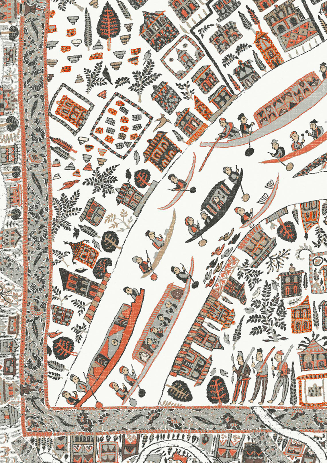 The Map Mini Satsuma Soot — Lewis & Wood tapet
