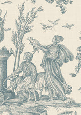 Toile Baptiste Celeste — Lewis & Wood tapet