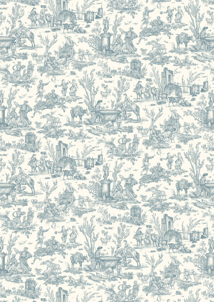 Toile Baptiste Celeste – hel bredd — Lewis & Wood tapet