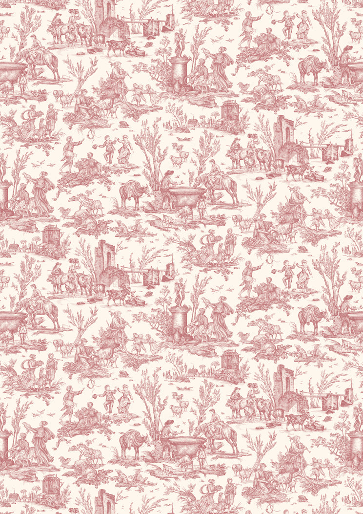 Toile Baptiste Cerise – hel bredd — Lewis & Wood tapet