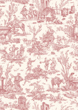 Toile Baptiste Cerise – närbild — Lewis & Wood tapet