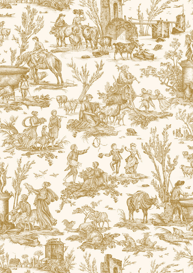 Toile Baptiste Dijon – närbild — Lewis & Wood tapet