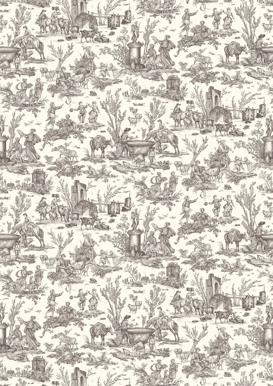 Toile Baptiste Douce Noir – hel bredd — Lewis & Wood tapet