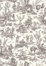 Toile Baptiste Douce Noir – närbild — Lewis & Wood tapet