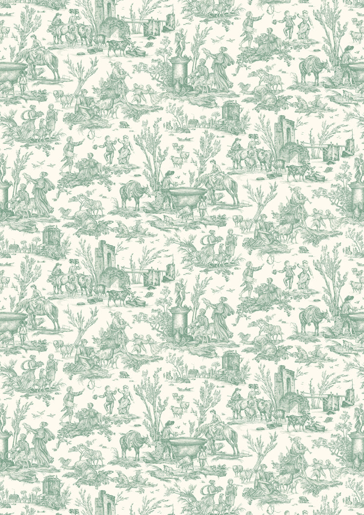 Toile Baptiste Jade – hel bredd — Lewis & Wood tapet