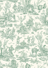 Toile Baptiste Jade – närbild — Lewis & Wood tapet