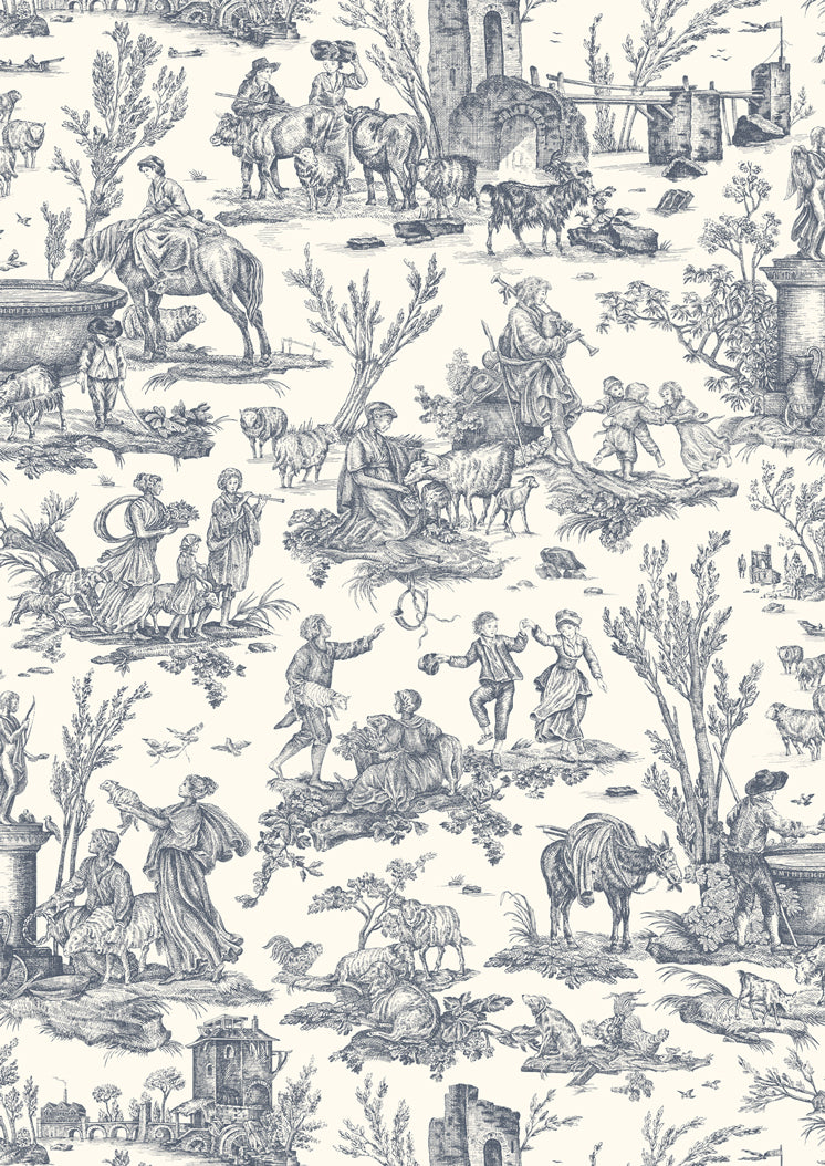 Toile Baptiste Moule – närbild — Lewis & Wood tapet