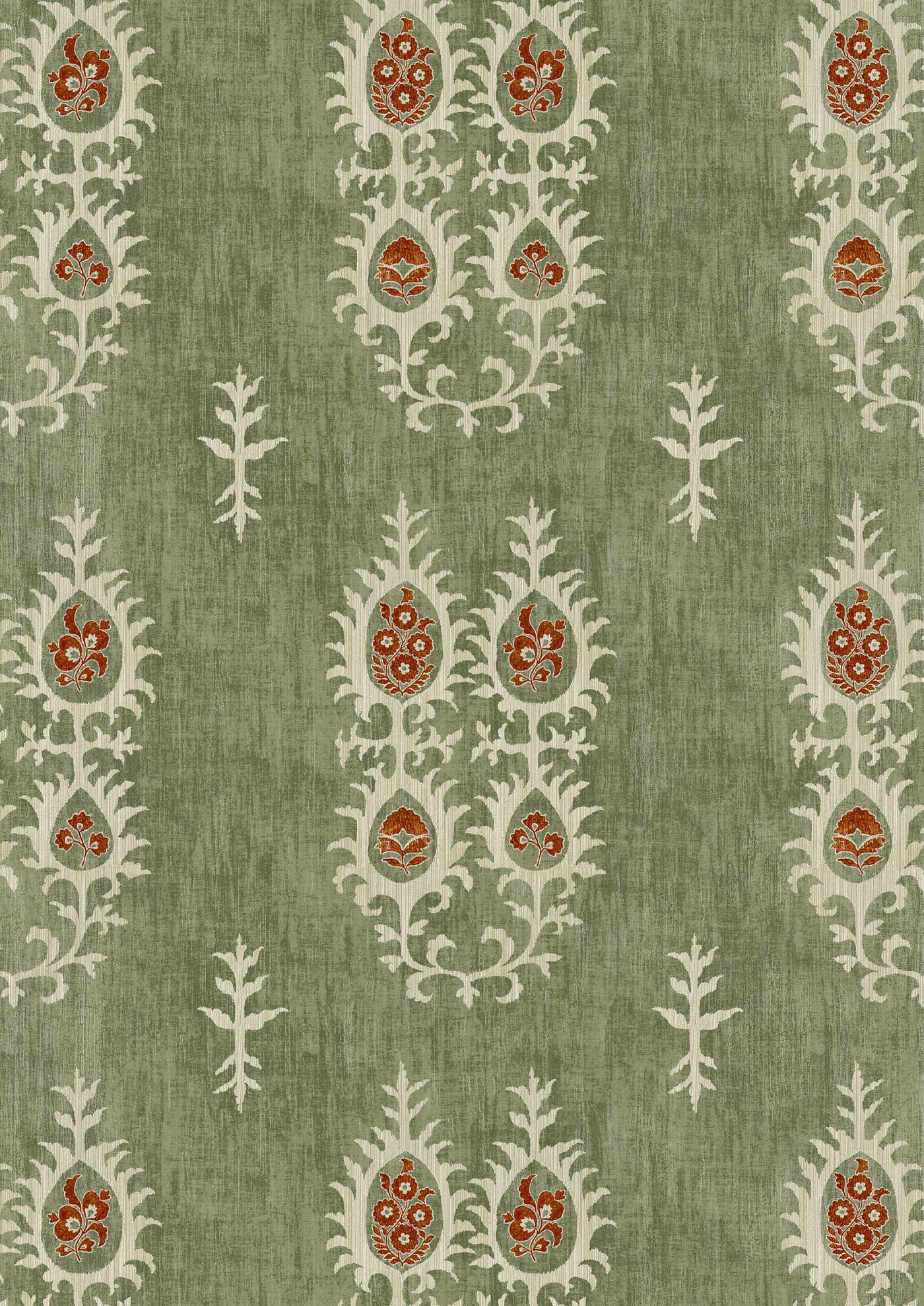 Tribal Limpopo Green – närbild — Lewis & Wood tapet