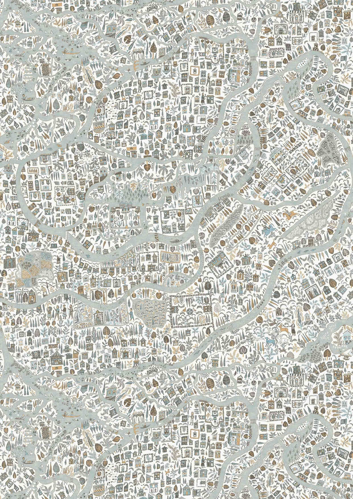 Utopia Aqua Vita – hel bredd — Lewis & Wood tapet