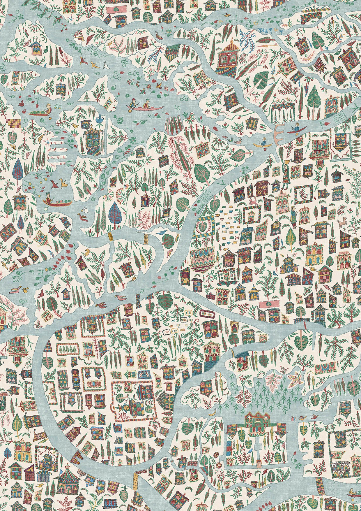 Utopia Garland – närbild — Lewis & Wood tapet