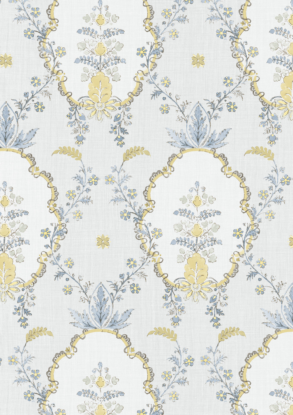 Vallance Blue Citrine – närbild — Lewis & Wood tapet