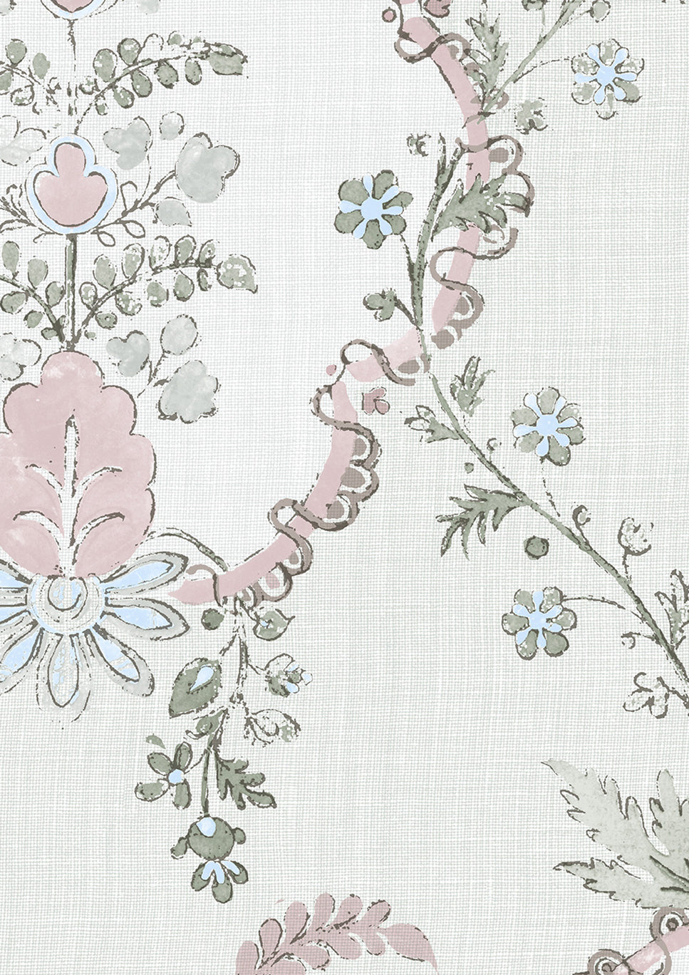 Vallance Tapetprov Myrtle Pink