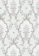 Vallance Myrtle Pink – närbild — Lewis & Wood tapet