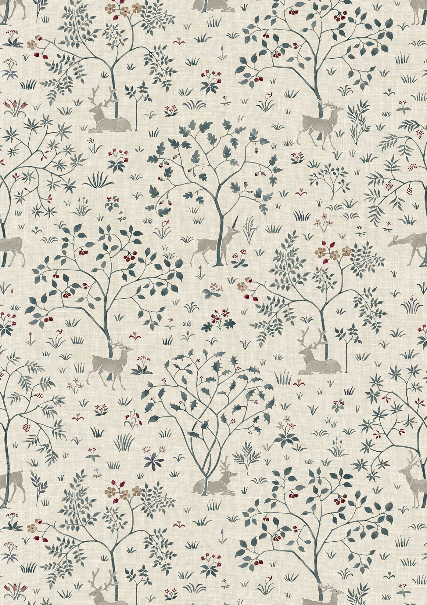 Voysey Park Cluny – närbild — Lewis & Wood tapet