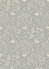 Voysey Park Mineral – närbild — Lewis & Wood tapet