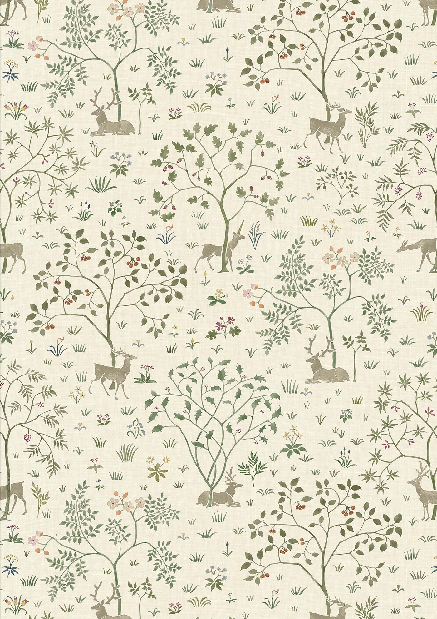 Voysey Park Verdure – närbild — Lewis & Wood tapet