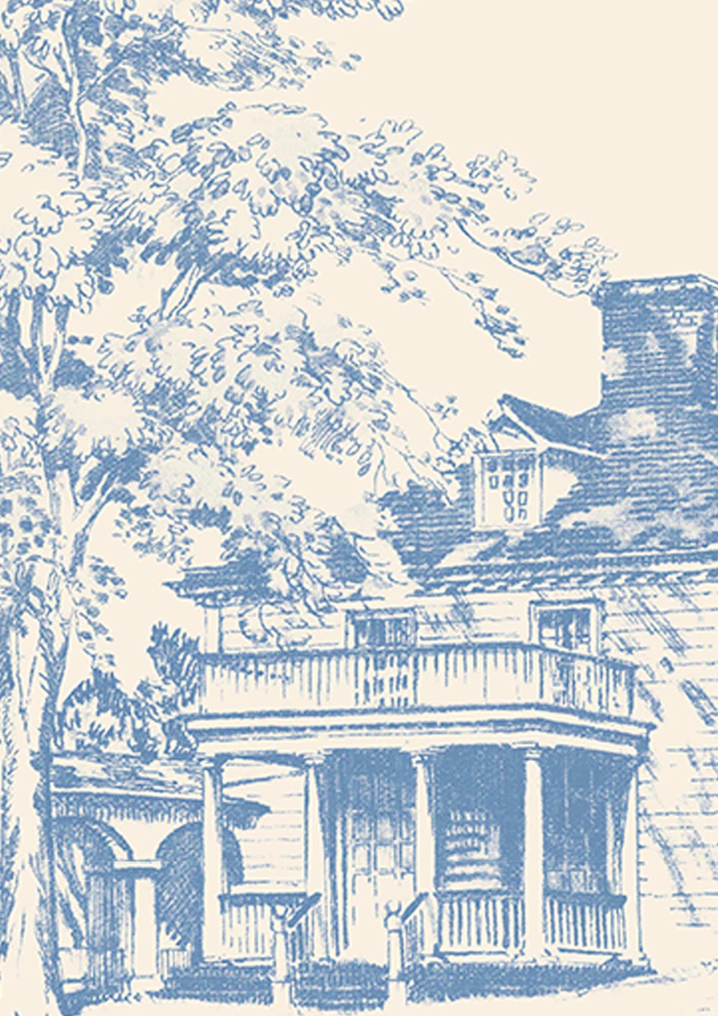 Washington Toile Blue Ridge — Lewis & Wood tapet
