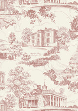 Washington Toile Cherry Blossom – närbild — Lewis & Wood tapet