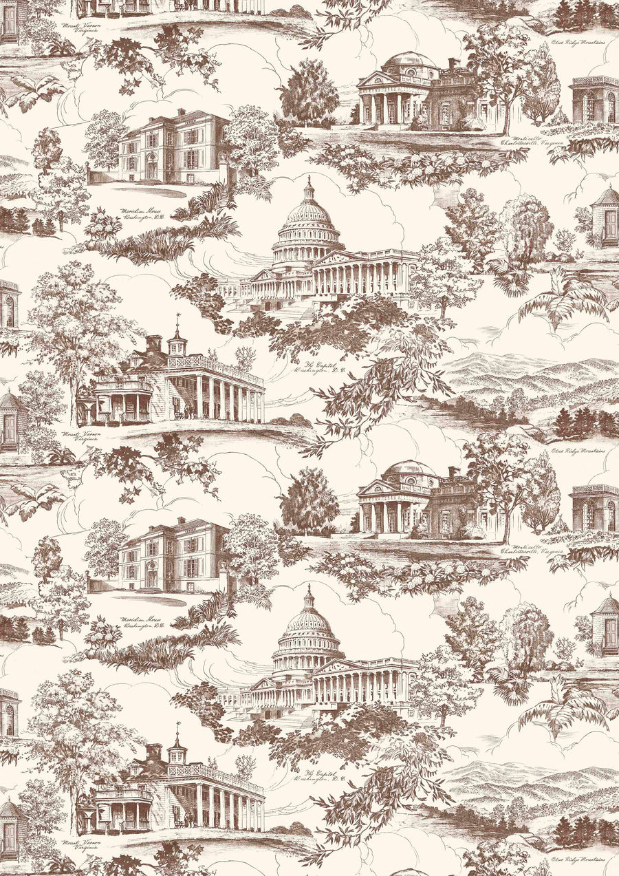 Washington Toile Tapet — Lewis & Wood