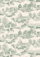 Washington Toile Lincoln Green – hel bredd — Lewis & Wood tapet