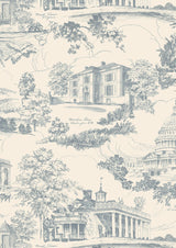 Washington Toile Potomac – närbild — Lewis & Wood tapet