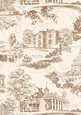 Washington Toile Vintage – närbild — Lewis & Wood tapet