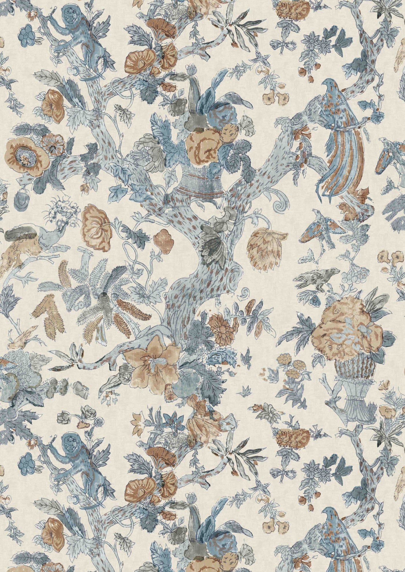 Wild Thing Copper Cobalt – hel bredd — Lewis & Wood tapet