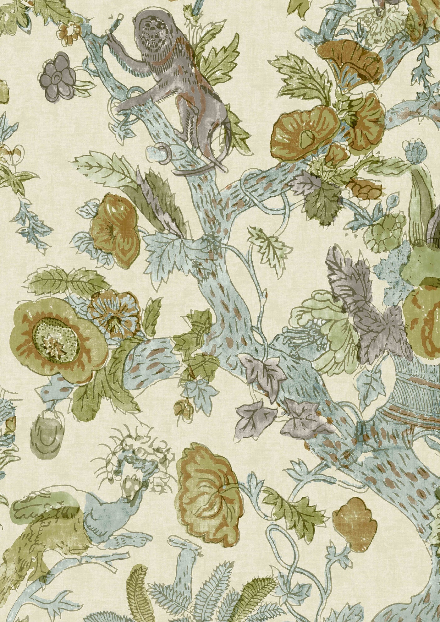 Wild Thing Ginger Kiwi – närbild — Lewis & Wood tapet
