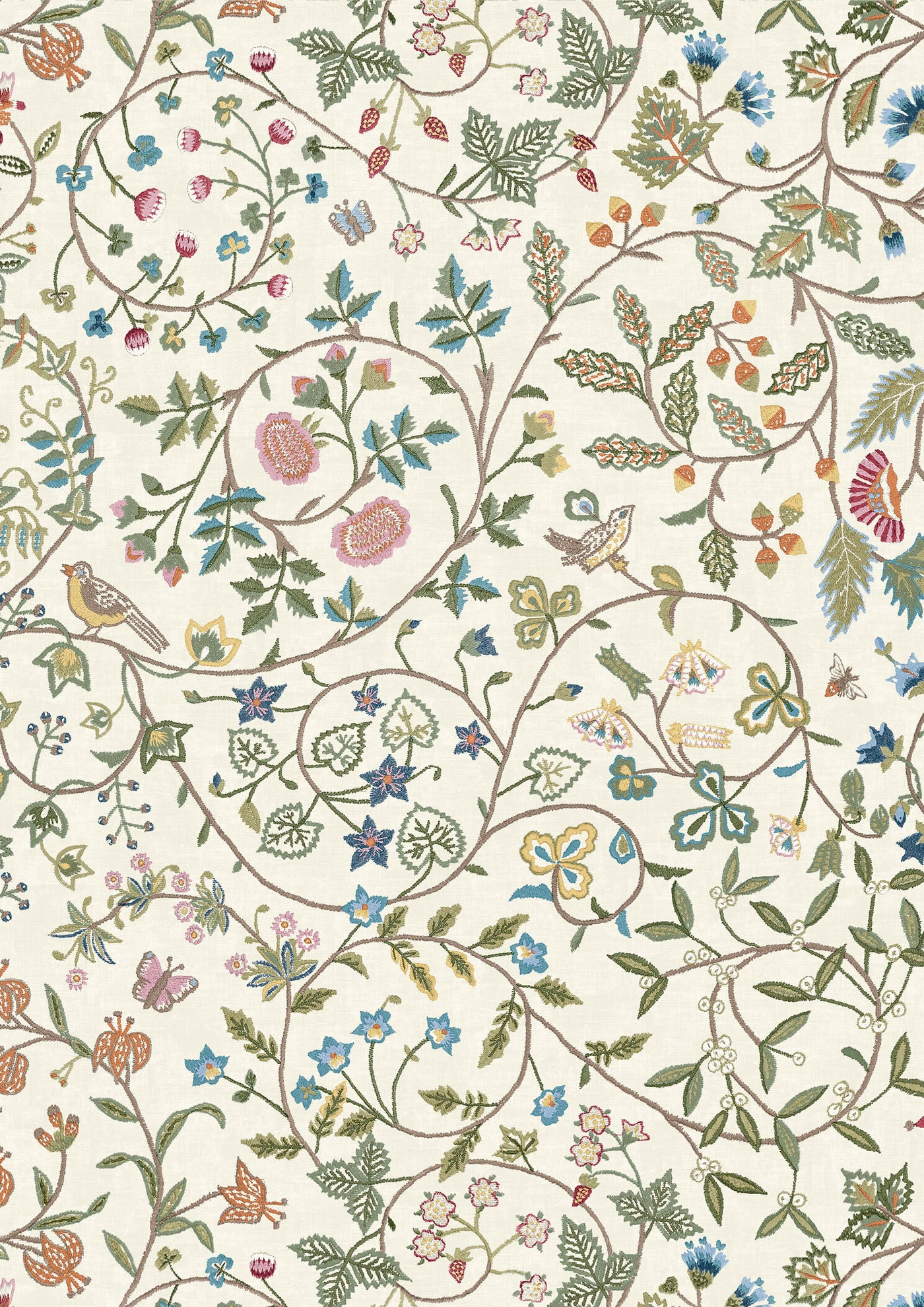 Windrush White – närbild — Lewis & Wood tapet