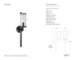 Liaison Single Vägglampa — Kelly Wearstler for Visual Comfort & Co. måttskiss