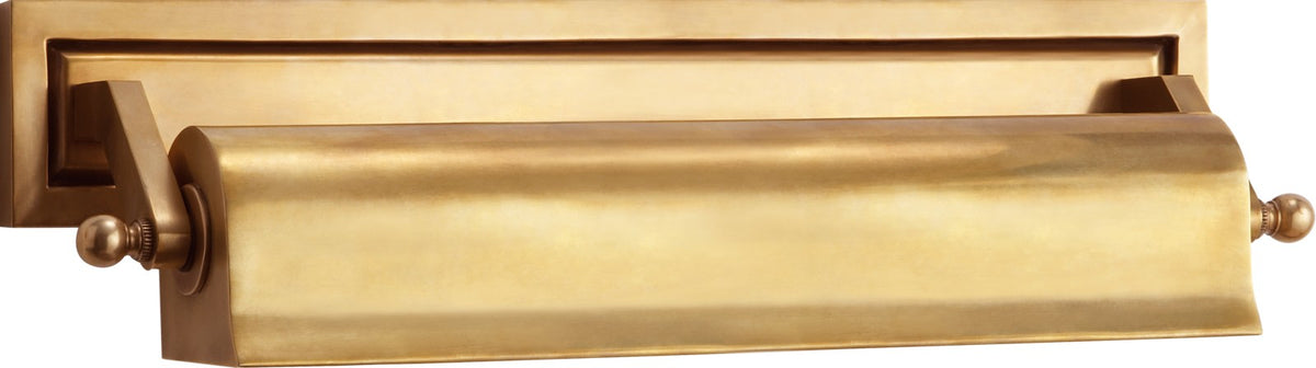 Library 16" Picture Light — Thomas O'Brien for Visual Comfort & Co. — Hand-Rubbed Antique Brass