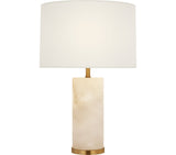 Lineham 16" Cordless Bordslampa — AERIN for Visual Comfort & Co. — Alabaster with Linen Shade 220V