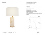Lineham 16" Cordless Bordslampa — AERIN for Visual Comfort & Co. måttskiss