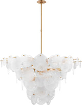 Loire Extra Large Takkrona — Visual Comfort — Gild with White Strie Glass