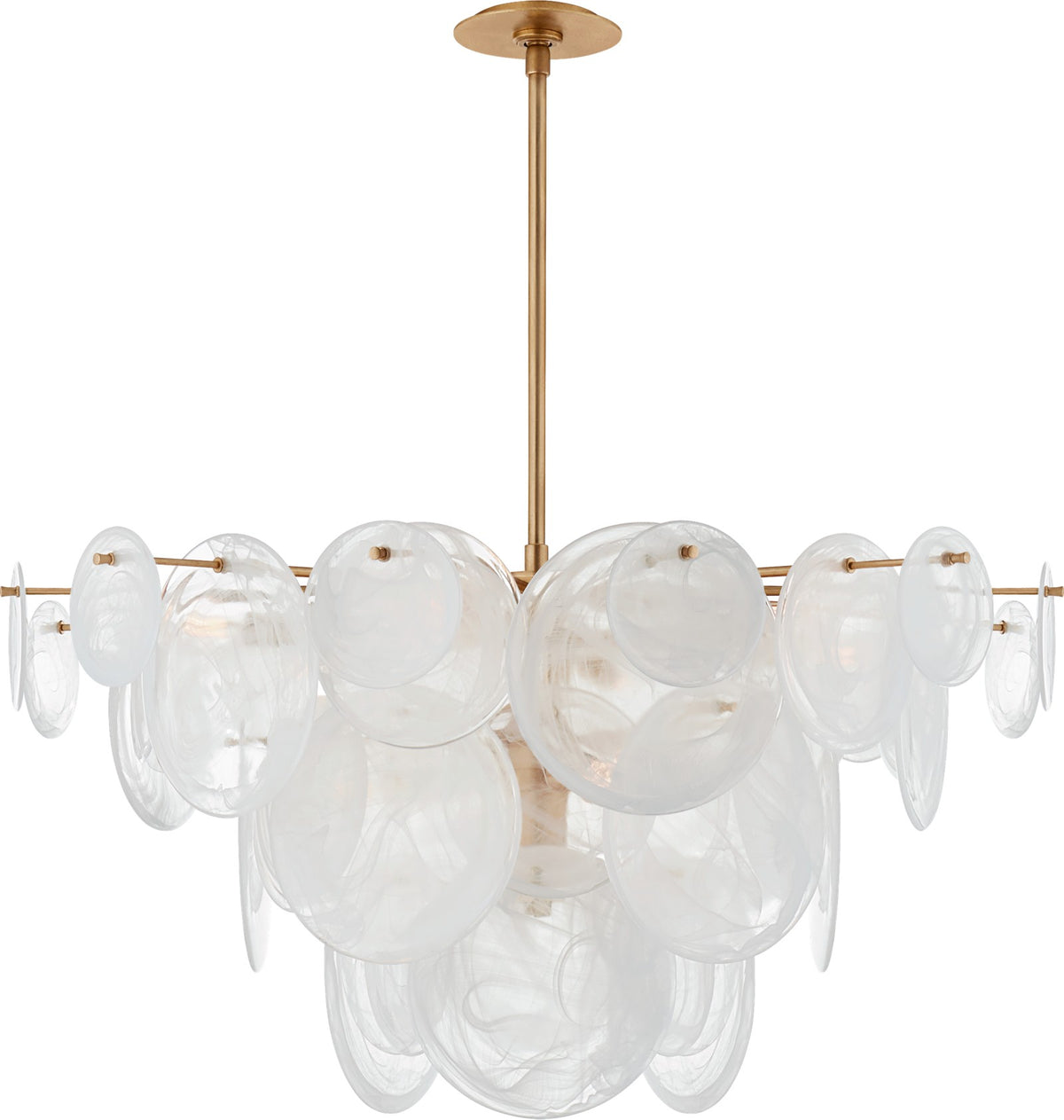 Loire Large Takkrona — Visual Comfort — Gild with White Strie Glass