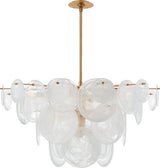 Loire Large Takkrona — Visual Comfort — Gild with White Strie Glass