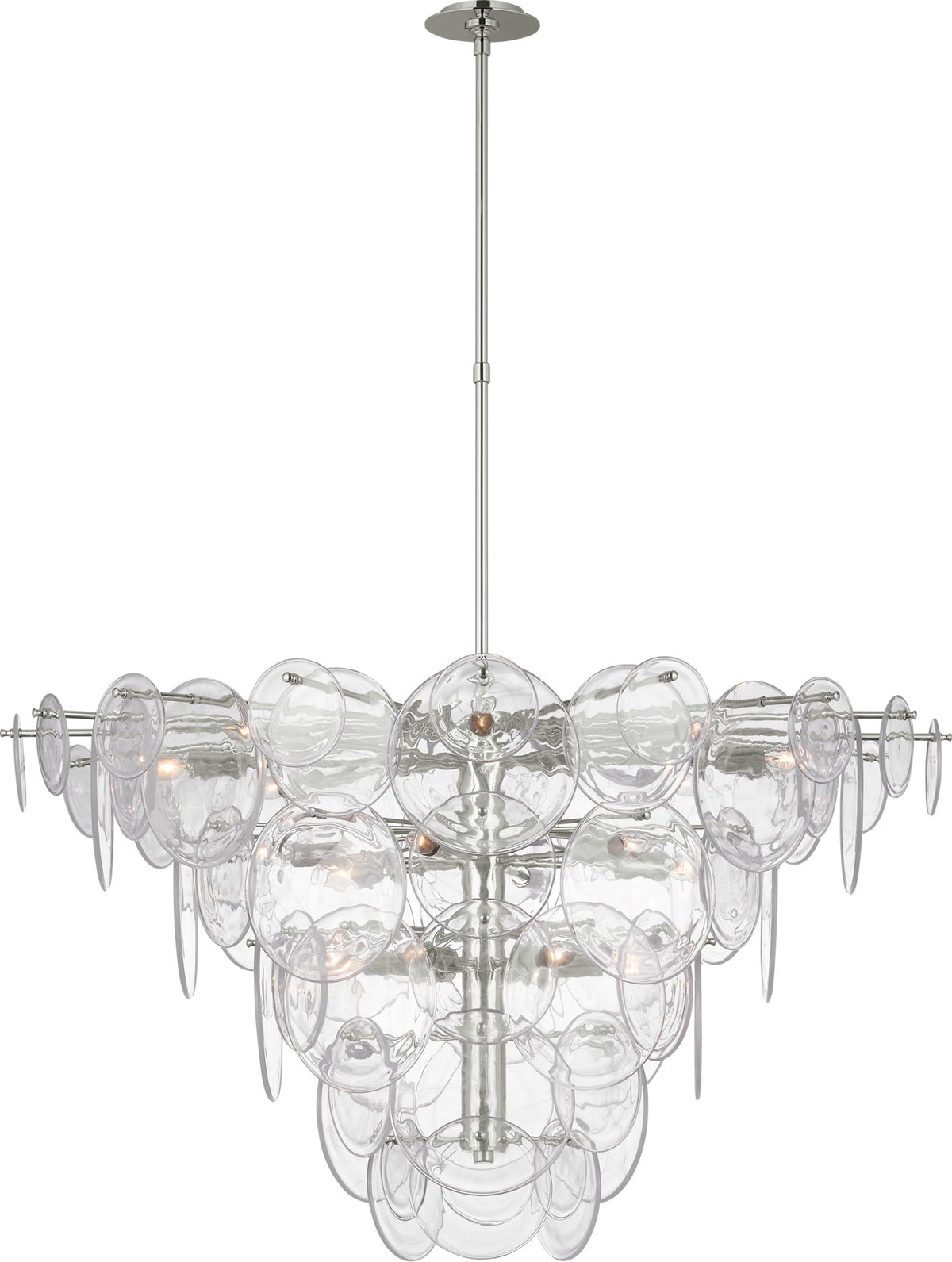 Loire Large Takkrona — Visual Comfort — Polished Nickel / Utan ljuskälla detaljbild
