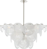 Loire Large Takkrona — Visual Comfort — Polished Nickel with White Strie Glass