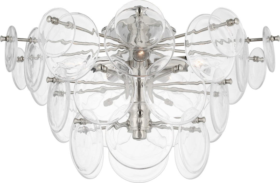 Loire Large Tiered Plafond Polished Nickel