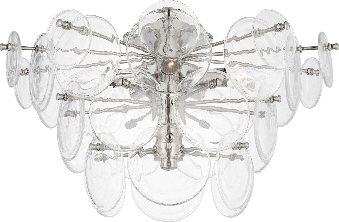 Loire Large Tiered Plafond Polished Nickel