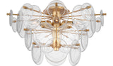 Loire Large Tiered Plafond — Visual Comfort — Gild with Clear Strie Glass