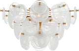 Loire Large Tiered Plafond — Visual Comfort — Gild with White Strie Glass