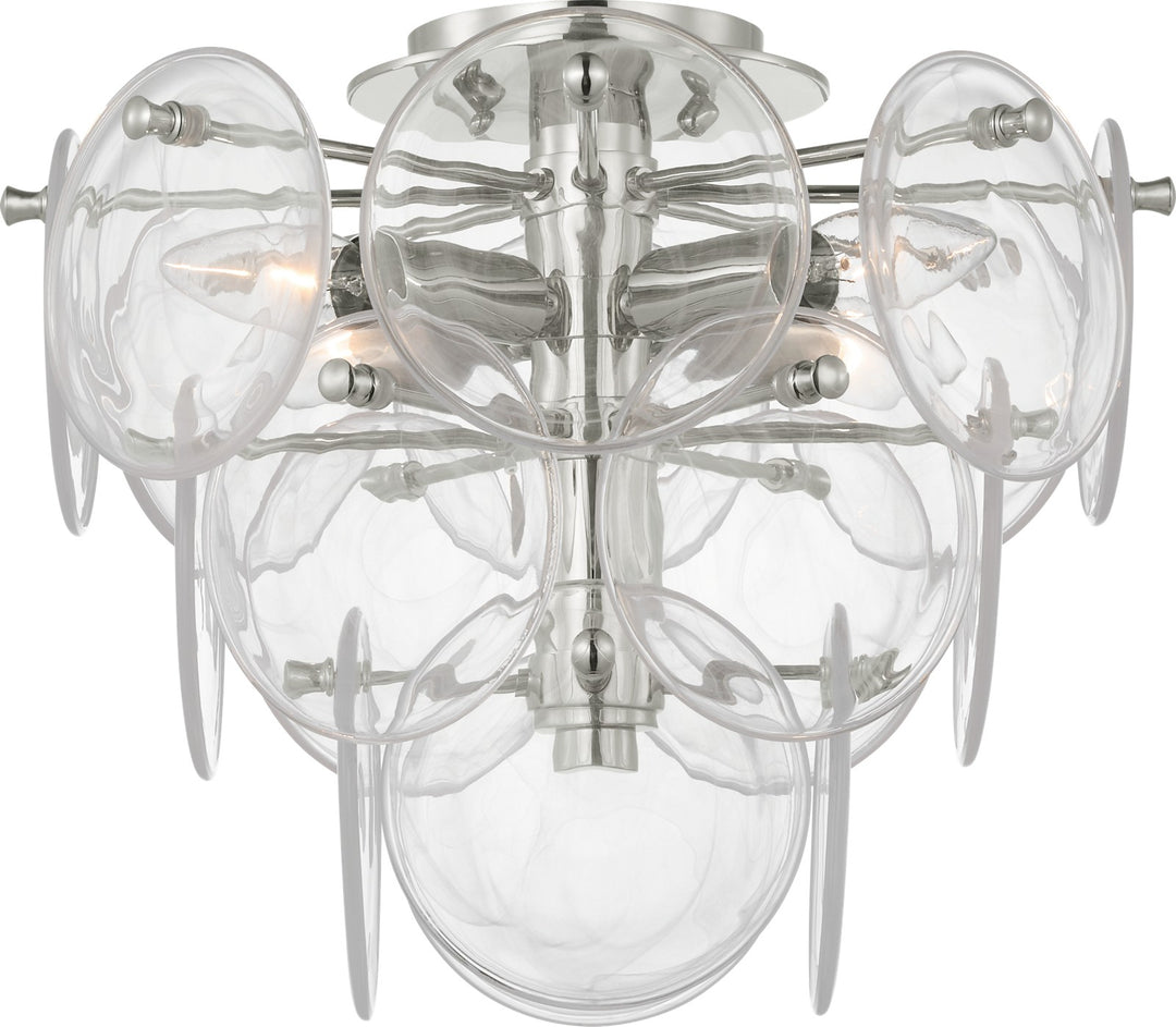 Loire Medium Tiered Plafond Polished Nickel
