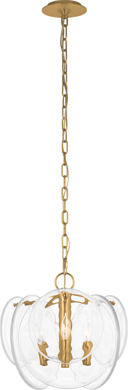 Loire Petite Takkrona — AERIN for Visual Comfort & Co. — Gild with Clear Strie Glass