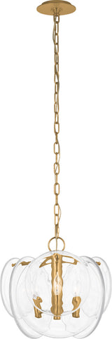 Loire Petite Takkrona — AERIN for Visual Comfort & Co. — Gild with Clear Strie Glass