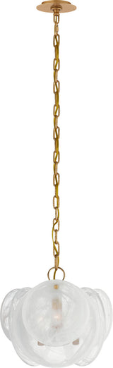 Loire Petite Takkrona — AERIN for Visual Comfort & Co. — Gild with White Strie Glass