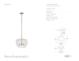 Loire Petite Takkrona — AERIN for Visual Comfort & Co. måttskiss