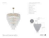 Lorelei X-Large Waterfall Takkrona — Julie Neill for Visual Comfort & Co. måttskiss